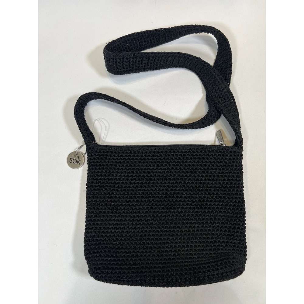 the Sac crochet Shoulder bag Black Crossbody Signature Knit NWOT Closet Staple